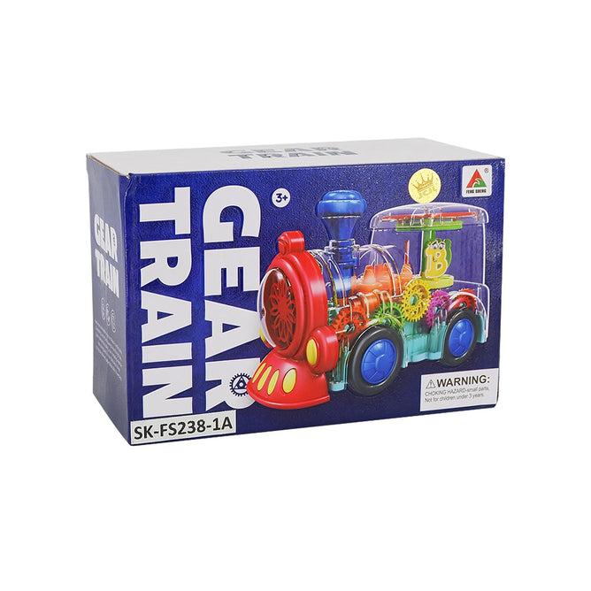 Battery Operated Bump and Go Gear Train with Lights and Sound Toys for Kids