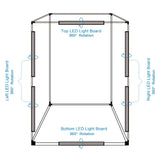 PULUZ PU5210 200cm Studio Box 6 Light Strip Bars 240W 5500K White Light Photo Lighting Shooting Tent Kit for Clothes / Adult Model Portrait.