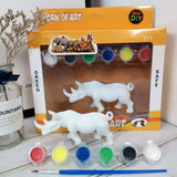 Children Painting Work of Art Sets Leopard Animals Painting Introductory Kits Work of Art
