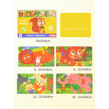 4 in 1 Wooden Ladder Jigsaw Puzzle Early Learning  Cognitive Toys Best gift for Kids