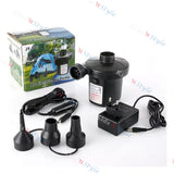 Portable Electric Air Pump Quick Fill with 3 Nozzles for Inflatable Swimming Pool