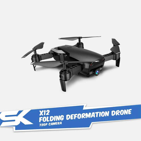 X12 (720P) Wide Angle Camera WiFi FPV 4CH Foldable Altitude Hold RC Quadcopter Drone