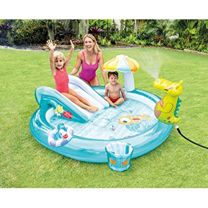 Intex 57165 Gator Inflatable Play Center for Outdoor Kiddie Swimming Pool