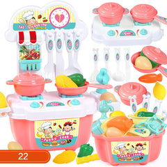 Steve Kyle Mini Kitchen Playset Kids Cooking Toys Set Mini Chef Pretend Play for Kids
