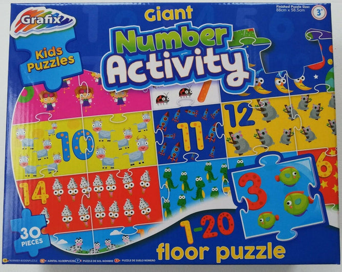 Giant Number and Animal Alphabet Activity Kids Floor Puzzle