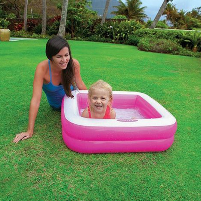 Intex Square Inflatable Swimming Pool for Kids Fun Outdoor Water Fun Summer Party