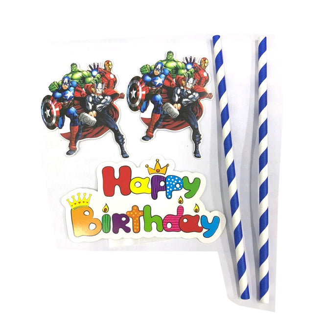 Cute Character Happy Birthday Cake Topper  Party Decoration Cake Topper