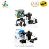 Portable Electric Air Pump Quick Fill with 3 Nozzles for Inflatable Swimming Pool