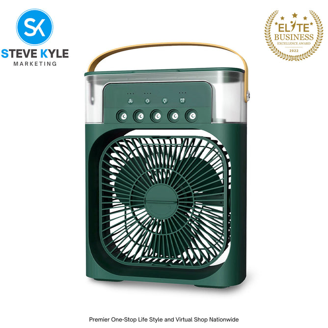 NEW USB Mini Portable Air Cooling Fan Powerful Air Cooler Air Humidifier with 7 Colors LED Light