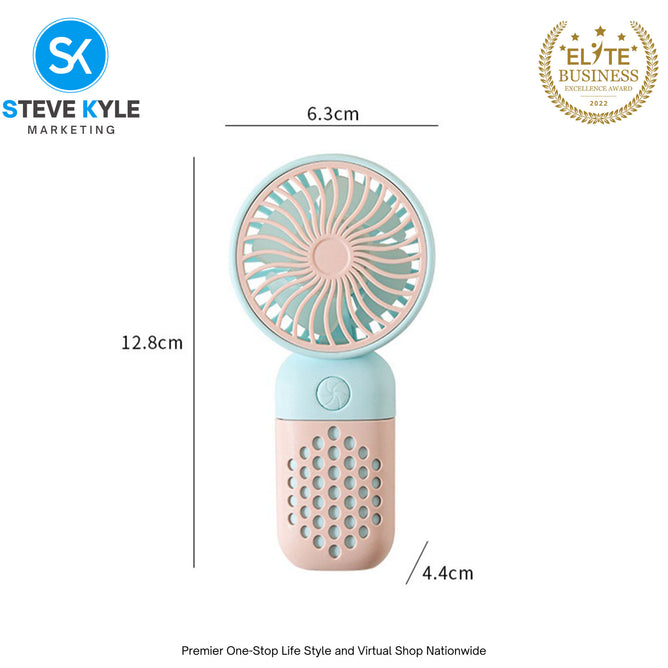 Handheld Mini Fan Outdoor Travel Portable Fan USB Rechargeable Fan Student Pocket Fan