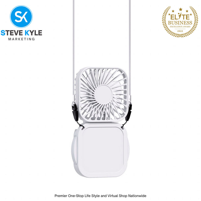 NEW Portable Mini Rechargeable Folding Fan with Mirror & Lace