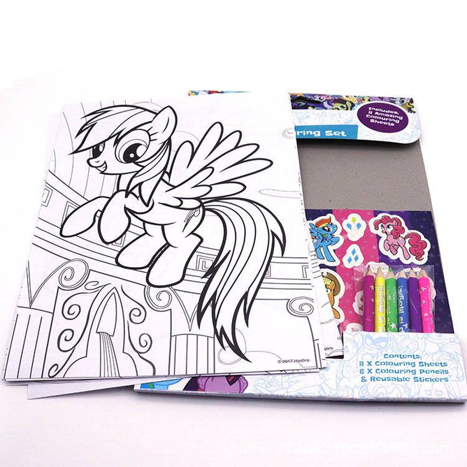 My Little Pony 8 Amazing Coloring Sheet Super Set with Stickers