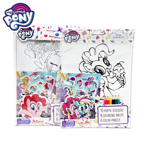 My Little Pony 8 Amazing Coloring Sheet Super Set with Stickers