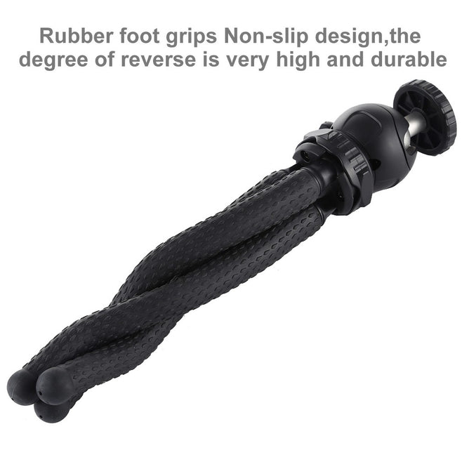 PULUZ PKT3041 Mini Octopus Flexible Tripod Holder with Ball Head & Phone Clamp Size: 25cmx4.5cm