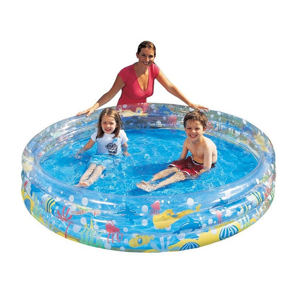 Bestway 51005 Sea Creatures Printed Inflatable 3 Rings Pool for Outdoor Kiddie Swimming Pool