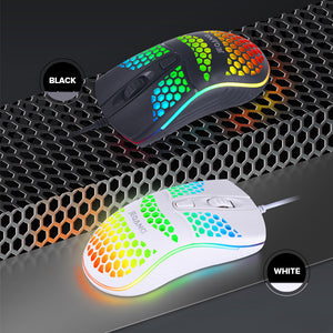 JM-G102 Honeycomb Shell RGB Gaming Mouse