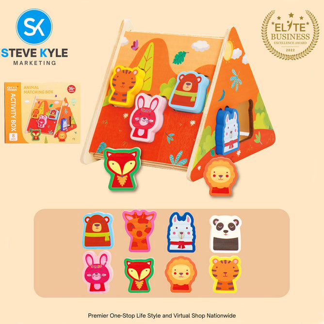 Shape Sorting Matching House Hand-Eye Early Learning Wooden Toys with Box Gift Box