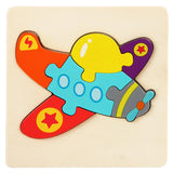 3D Wooden Puzzle Children's Educational Toys Non-toxic Relieve Stress Cartoons Animal Jigsaw Puzzles for Kids