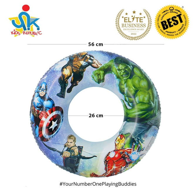 22 Inches Inflatable Cartoon Character Swim Ring Floater for Kids Boys and Girls