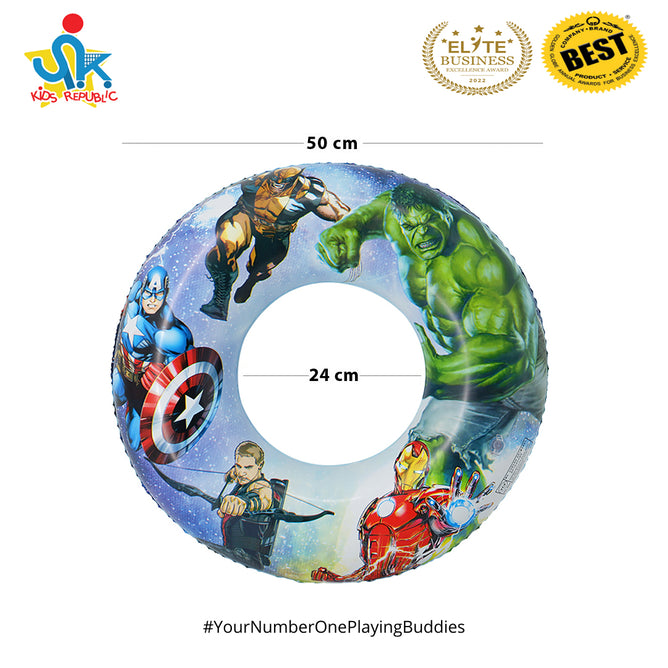 20 Inches Inflatable Cartoon Character Swim Ring Floater for Kids Boys and Girls