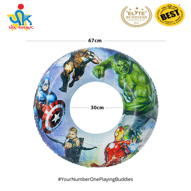 26 Inches Inflatable Cartoon Character Swim Ring Floater for Kids Boys and Girls