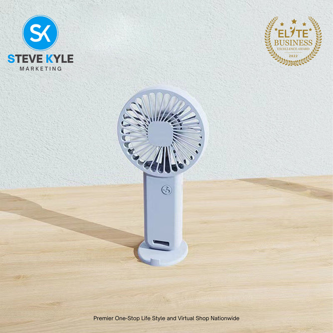 Portable Mini Handheld Desk Fan USB Rechargeable