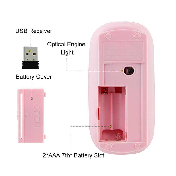 AJIUYU Wireless Mouse Computer Bluetooth mouse Silent Rechargeable Optical
