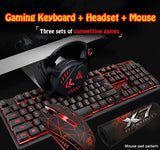 4Pcs/Set K59 Wired USB Keyboard Illuminated Gaming Mouse Pad Backlight Headset