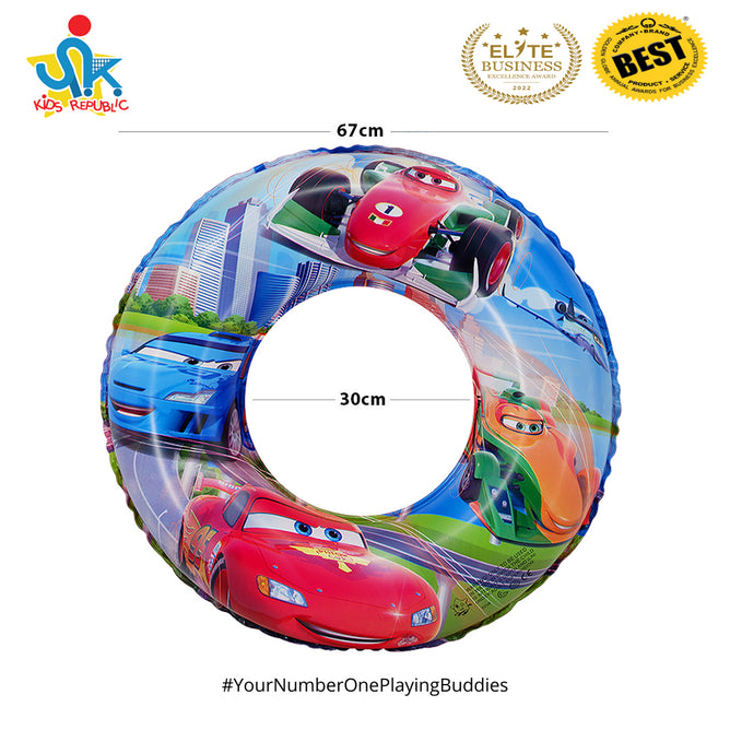 26 Inches Inflatable Cartoon Character Swim Ring Floater for Kids Boys and Girls