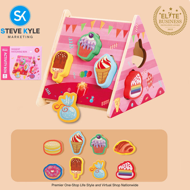 Shape Sorting Matching House Hand-Eye Early Learning Wooden Toys with Box Gift Box