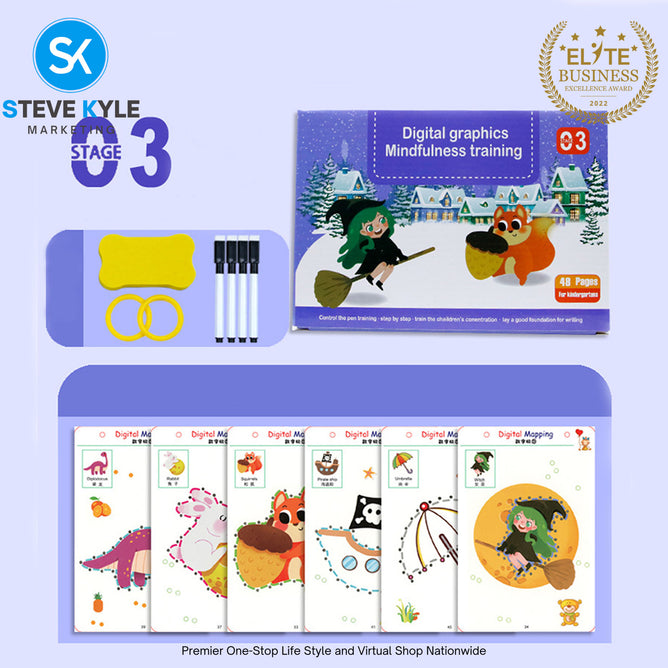 Pen Control Drawing Training Erasable Simple Strokes Early Education Book Set Toy Line Tracing