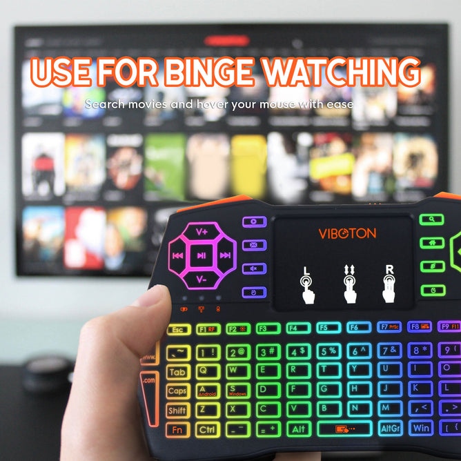 Viboton i8 Plus Mini Wireless Keyboard and Touchpad with Backlight