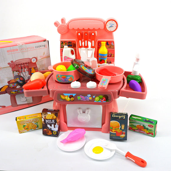 Pretend Mini Kitchen Cooking Playset  Toys for Children with Groceries, good for Gift