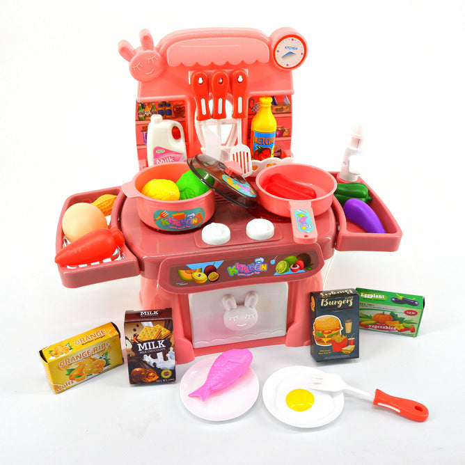 Pretend Mini Kitchen Cooking Playset  Toys for Children with Groceries, good for Gift