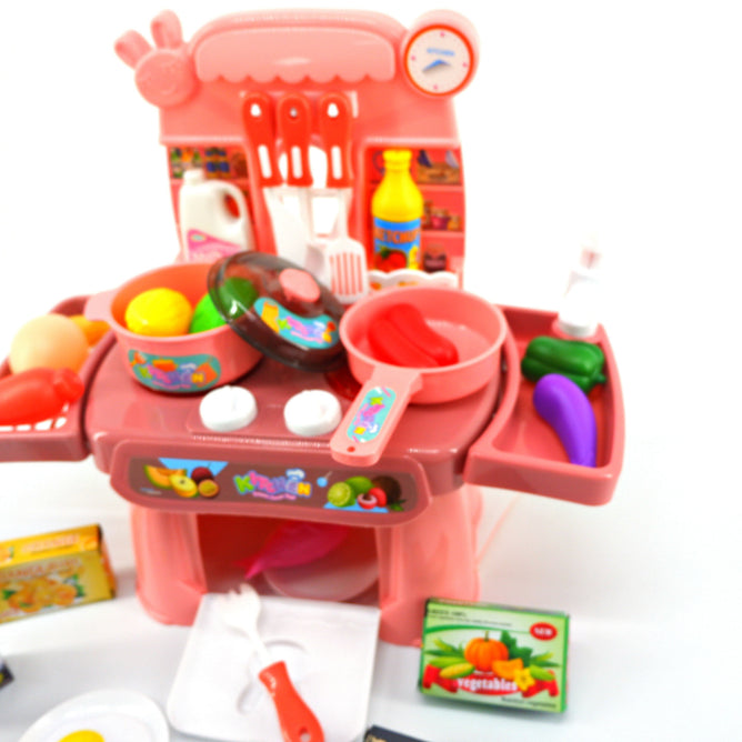 Pretend Mini Kitchen Cooking Playset  Toys for Children with Groceries, good for Gift