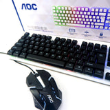 AOC KM100 Luminous Wired Keyboard and Mouse Set