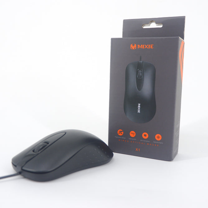 Mixie X1 3 Buttons Wired Optical Mouse