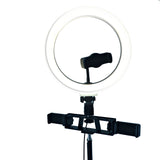 K10-120DZ 4 in 1 Ringlight with Microphone Stand, Card Tray and 2 Phone Holder