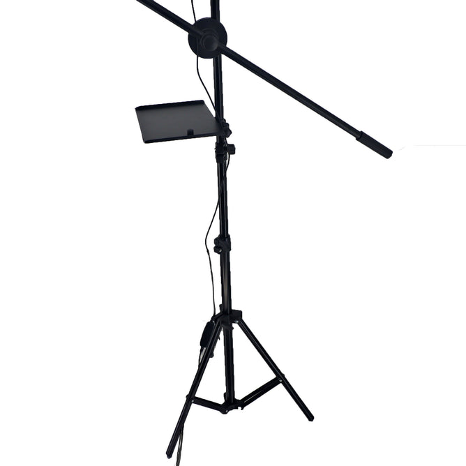 K10-120DZ 4 in 1 Ringlight with Microphone Stand, Card Tray and 2 Phone Holder