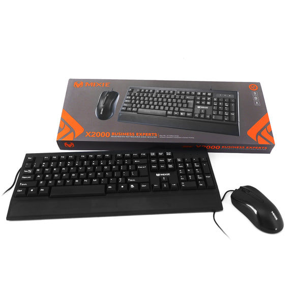 Mixie X2000 Business Experts Wired Keyboard and Mouse Set