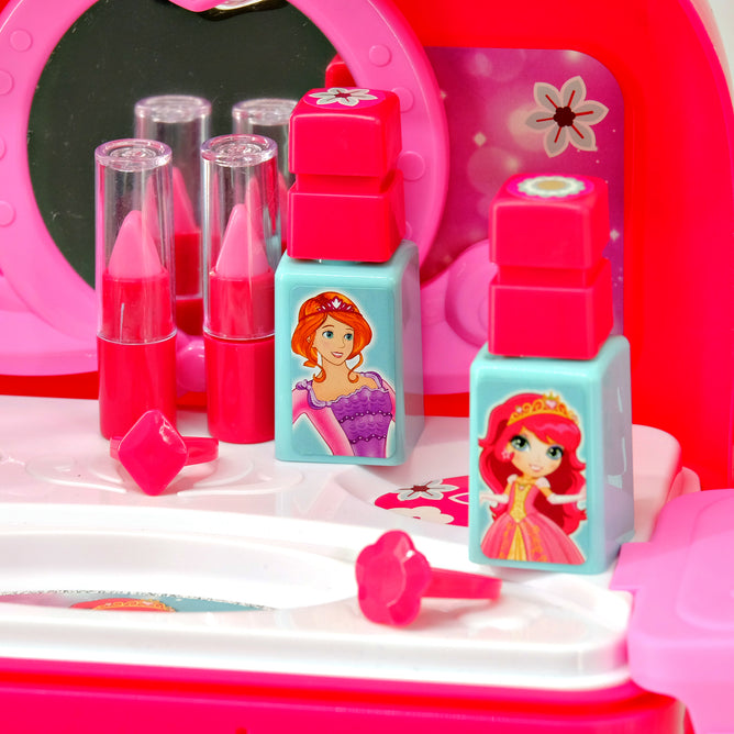 008-963 2 in 1 Beauty Make-Up Playset Toy Backpack - Pretend Play