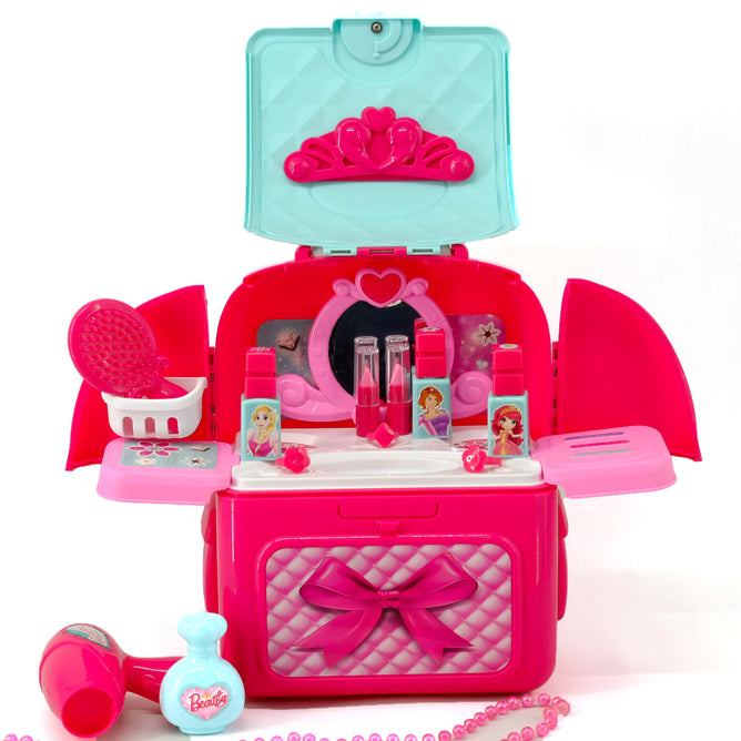 008-963 2 in 1 Beauty Make-Up Playset Toy Backpack - Pretend Play