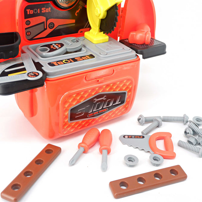008-962 2 in 1 Engineering Hand Tool Playset Toy Backpack - Pretend Play