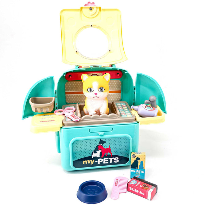 008-967-2 The Pet Set Grooming Care Toy Backpack - Pretend Play