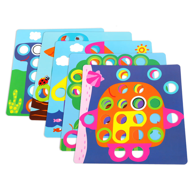 1802 Learn and Play 3D Colorful Button Idea Toy - Educational Learning Tool