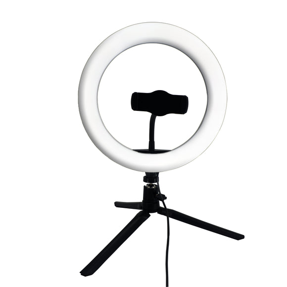 Y100 10 Inch Dimmable LED Ringlight with Tripod Stand