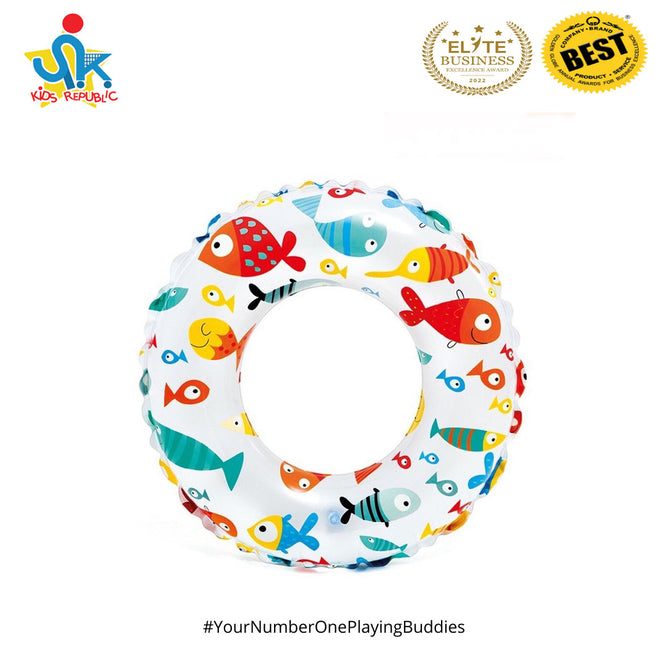 Intex 20/24inch Inflatable Lively Print Swim Rings for Kids Outdoor Fun