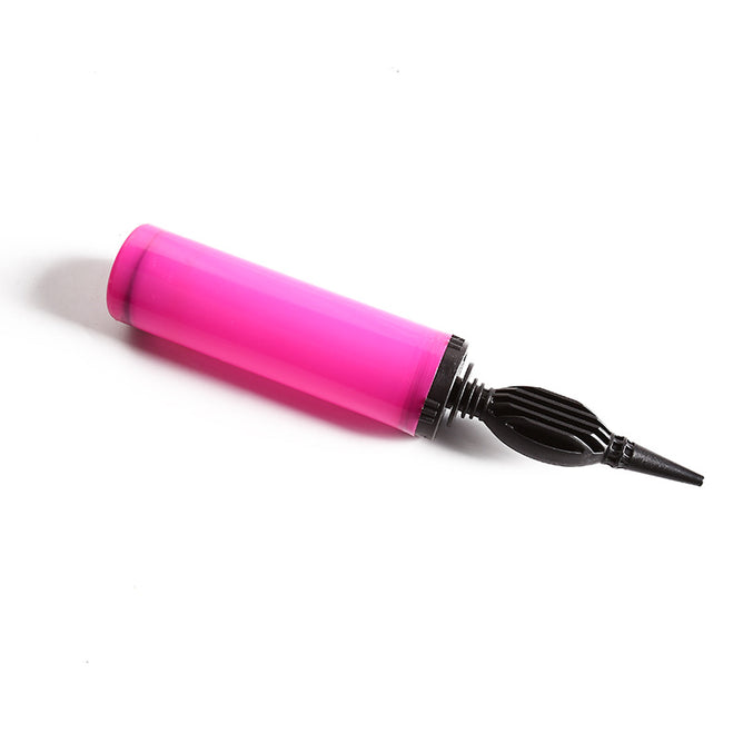 Hand Push Air Pump Balloon Portable Air Plastic Hand Held Balloon for Party Accessories(Pink)