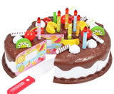 54Pcs Simulation DIY Cutting Birthday Cake Combo Toy Playset for Playing House Game Decoration Kid Gift
