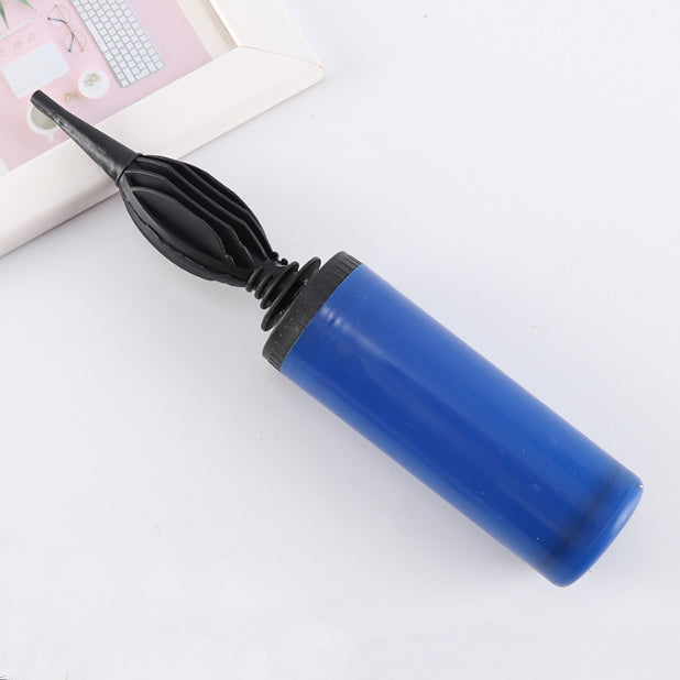 Hand Push Air Pump Balloon Portable Air Plastic Hand Held Balloon for Party Accessories(Blue)